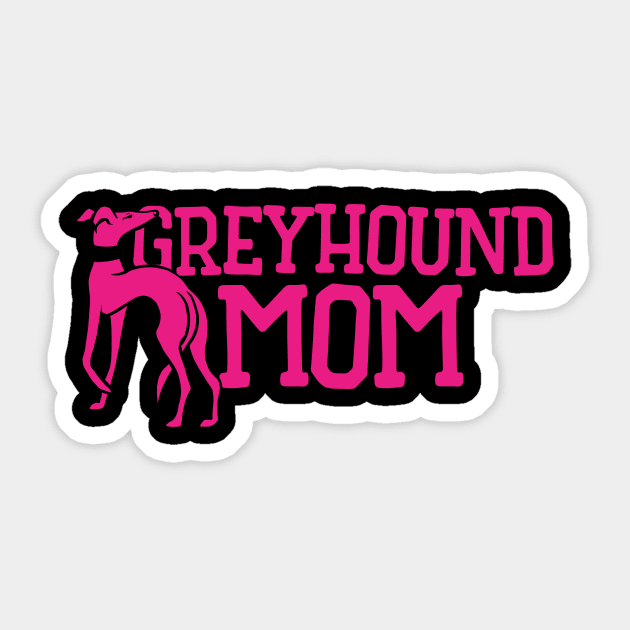 Greyhound Mom Sticker by bubbsnugg